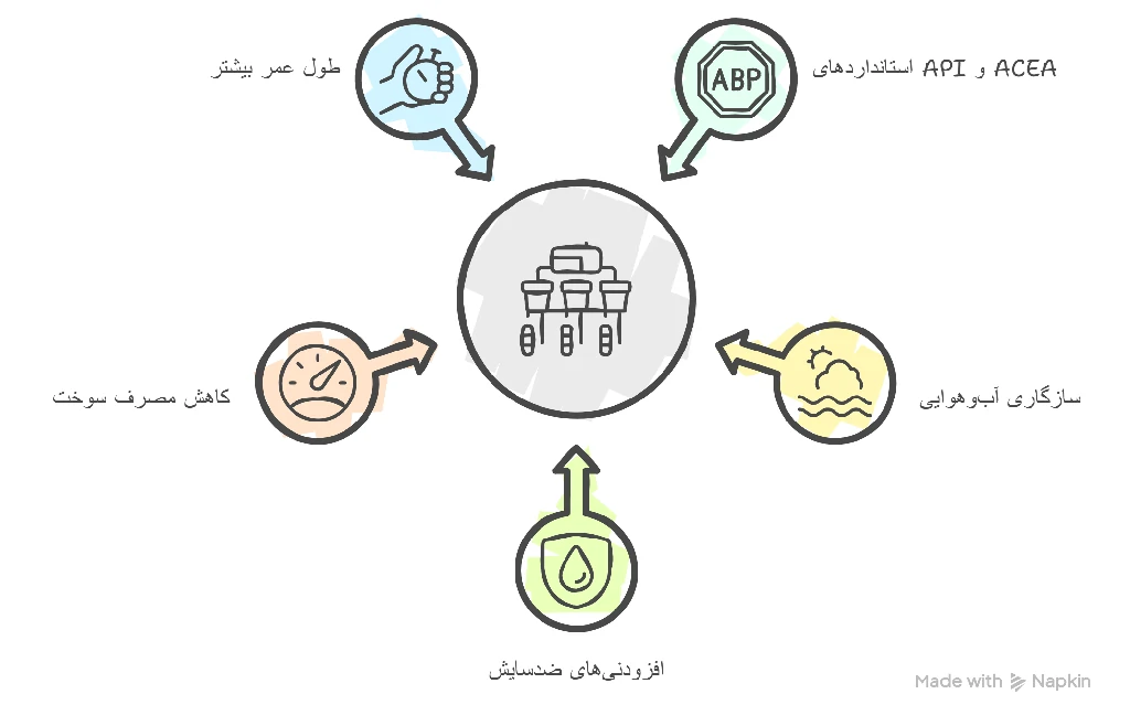 مزایای روغن موتور لیان